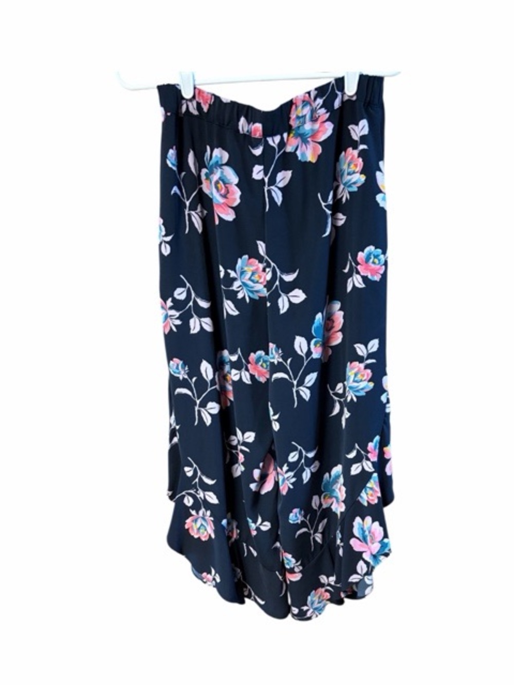 Floral Slit Leg Ruffle Wide Leg Palazzo Pants - Picture 3 of 7